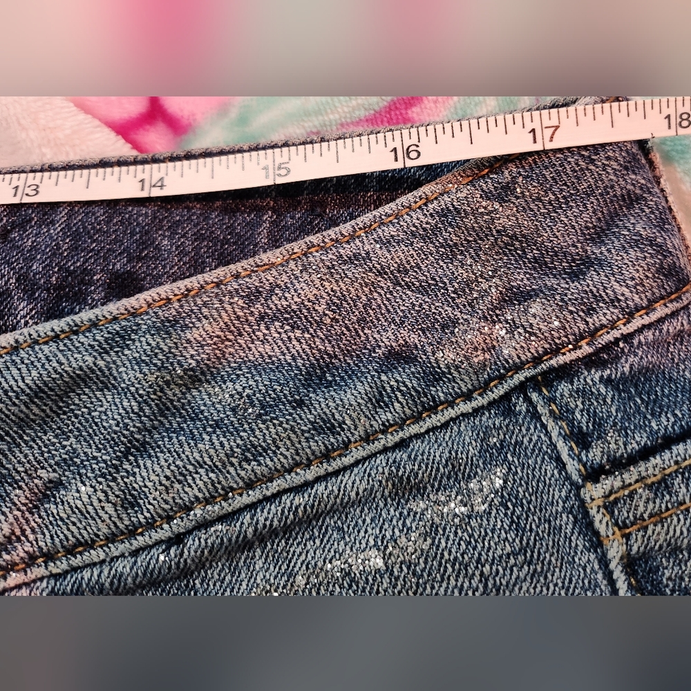 139. 3 for $35 - American Eagle denim glittery shorts - Picture 2 of 4